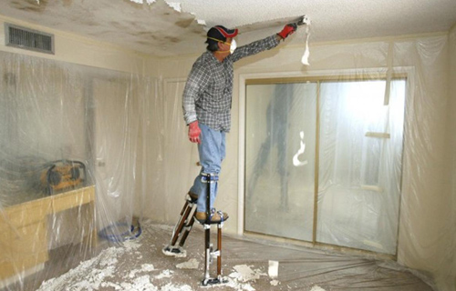 Asbestos Popcorn Ceiling - a DIY Remodelling